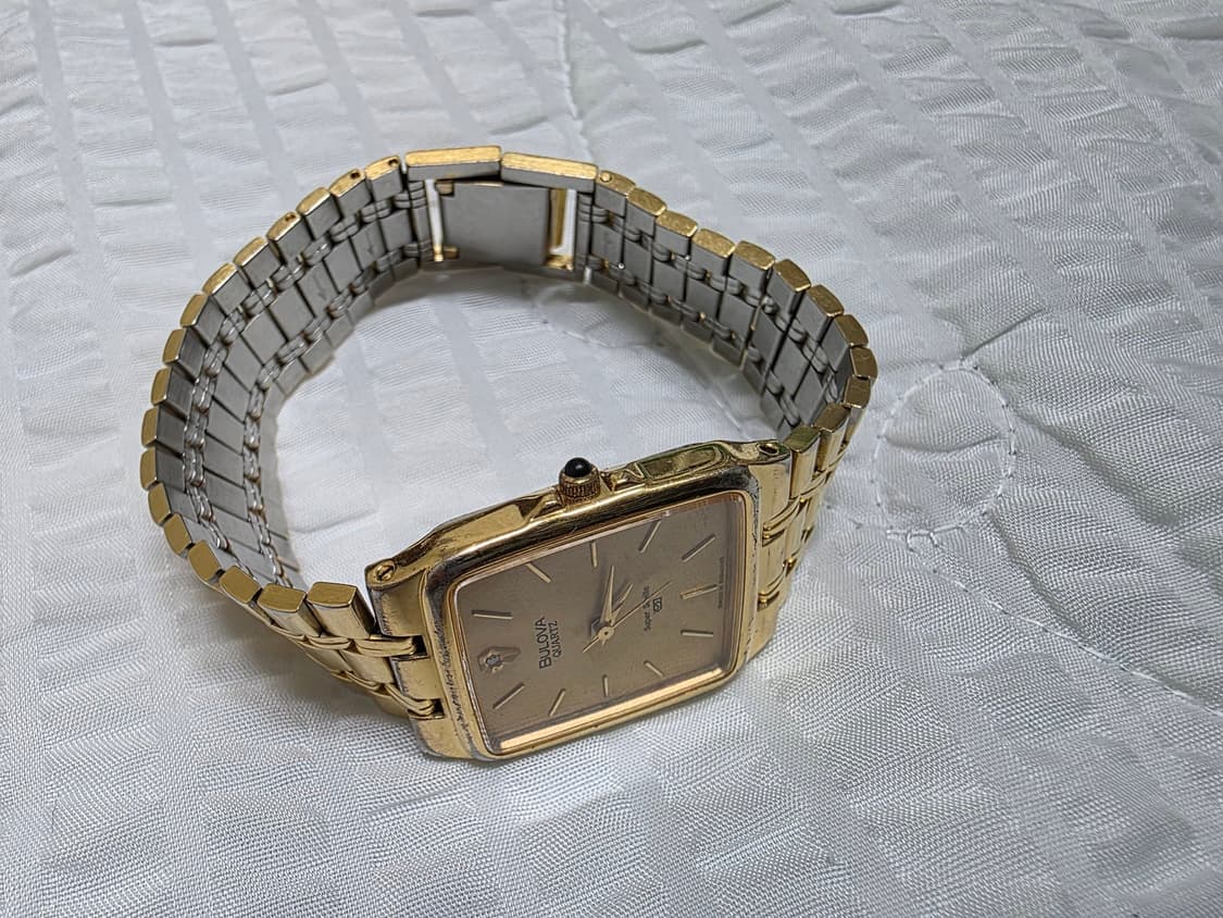 빈티지 부로바 슈퍼세빌 슈퍼쉐빌 탱크 금장 쿼츠 메탈 시계 BULOVA 상품이미지9