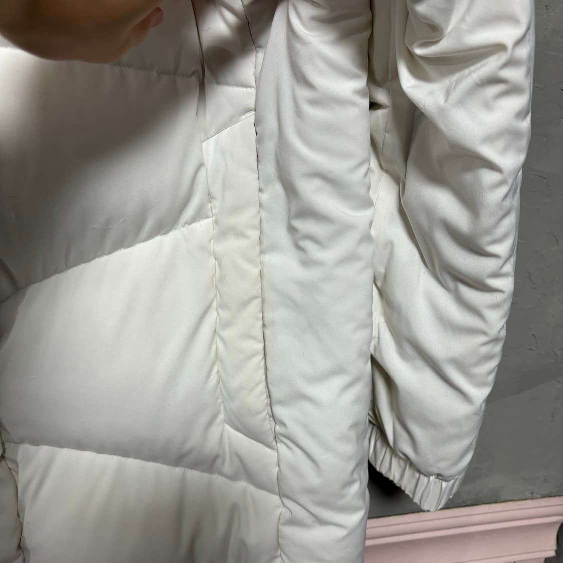 노스페이스 구스다운 롱패딩 화이트 상품이미지4