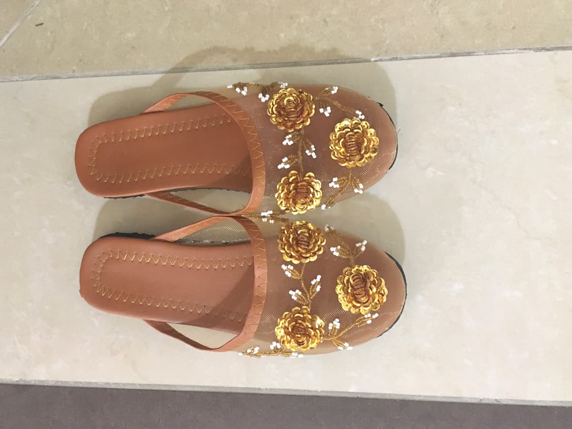 ethnic flower mesh mule 상품이미지2