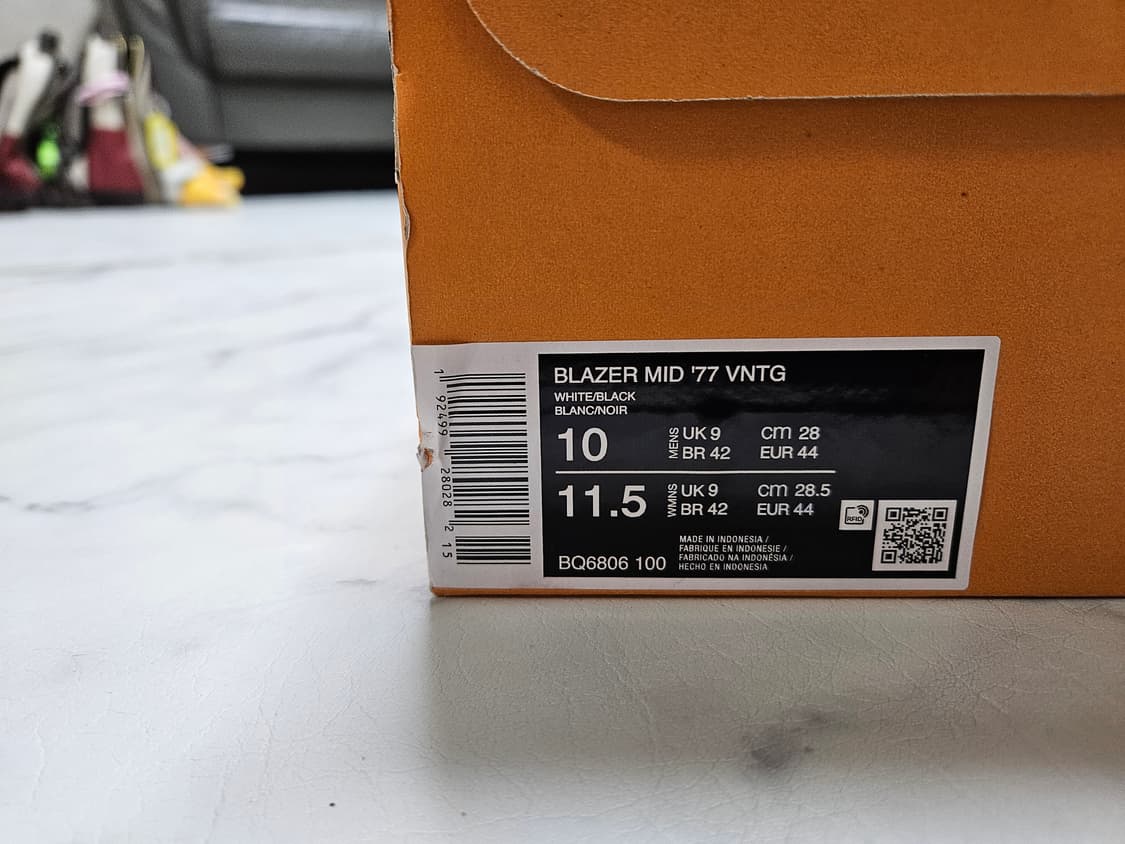 나이키 블레이저 미드 77 빈티지 화이트 블랙 280 새상품 상품이미지5
