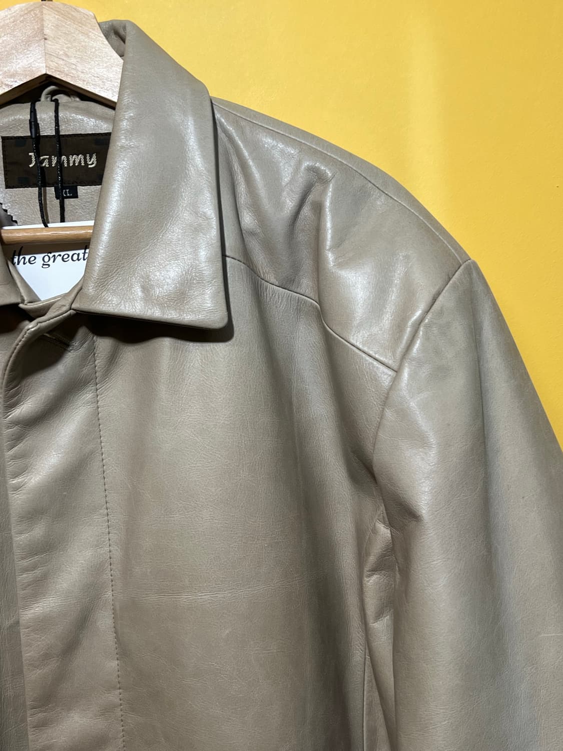 00s 천연 소가죽 아이보리 자켓 상품이미지2