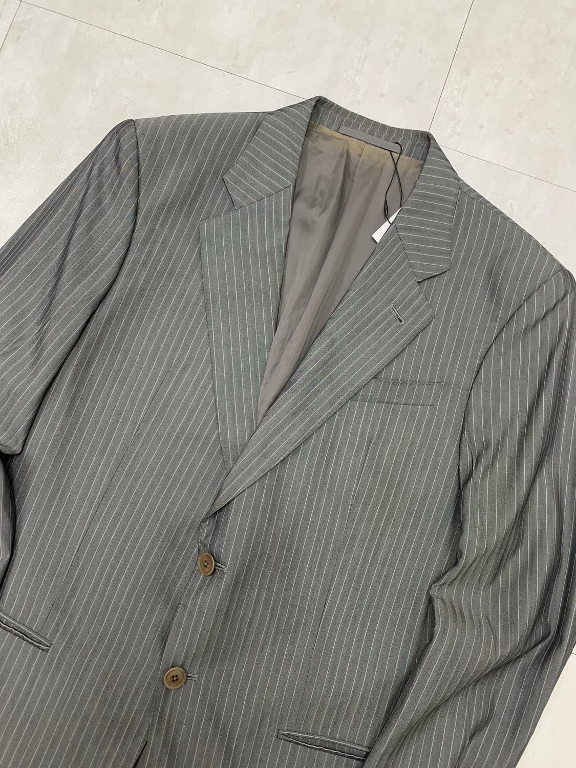 아르마니 그레이 스트라이프 블레이저 #326 상품이미지2