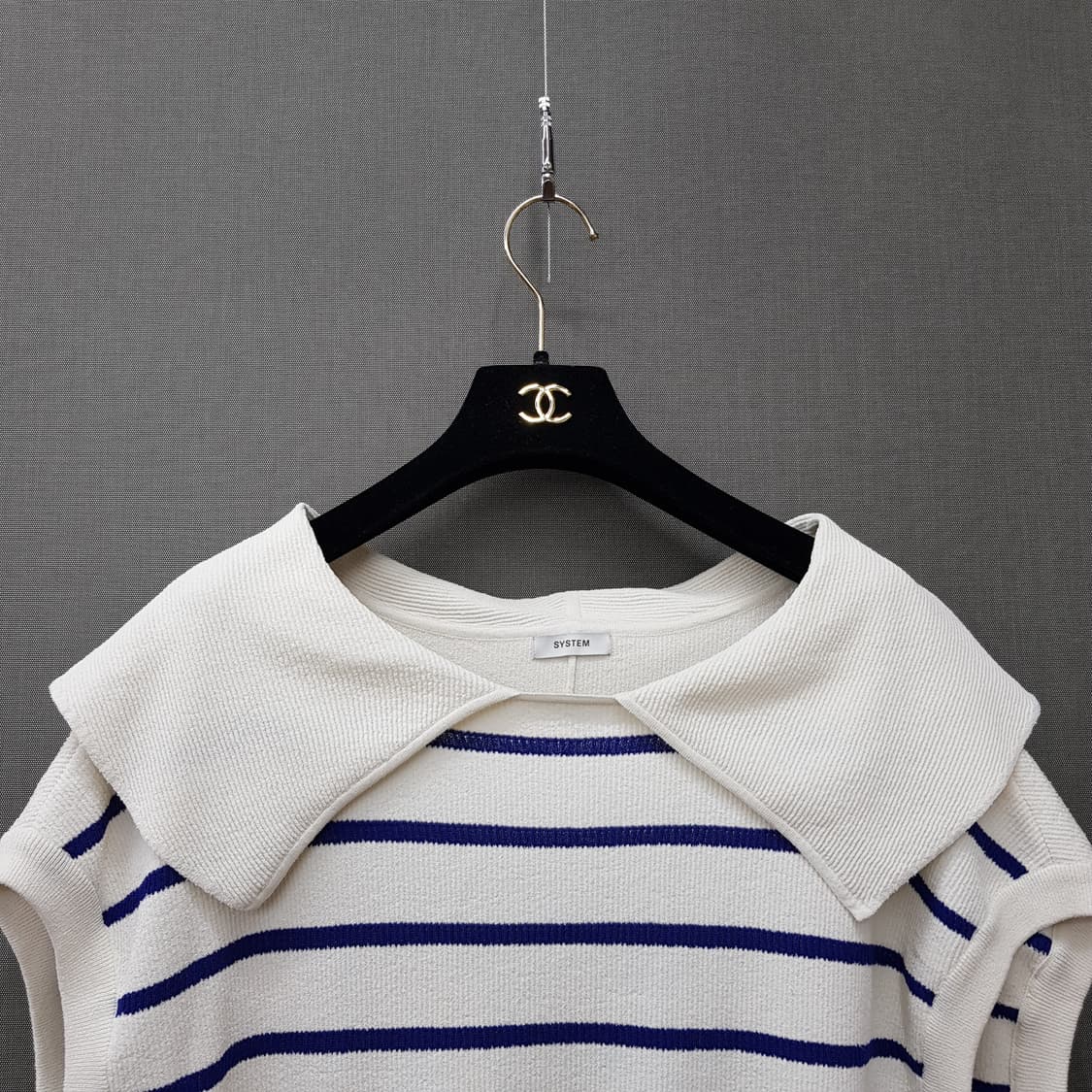 한섬 시스템 2022 AACENTRE22 카라 니트 베스트 F사이즈 상품이미지3