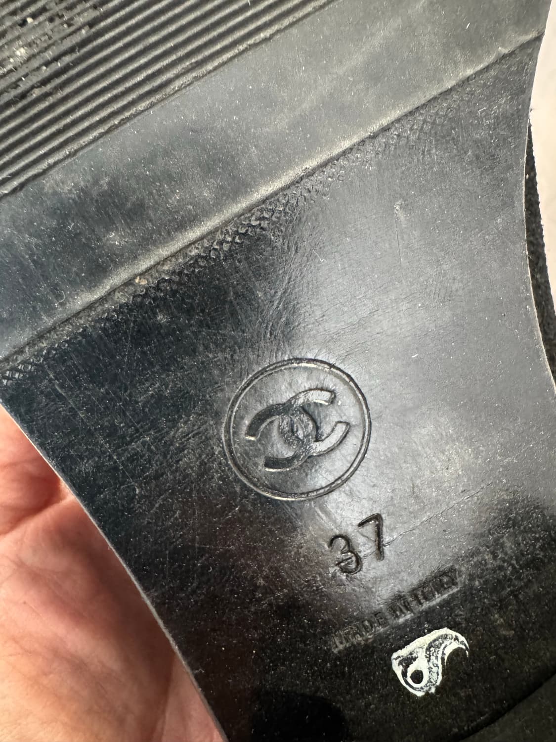 샤넬 빈티지 로퍼 스웨이드 상태좋음 밑창 덧댐 EU37 사이즈 상품이미지5