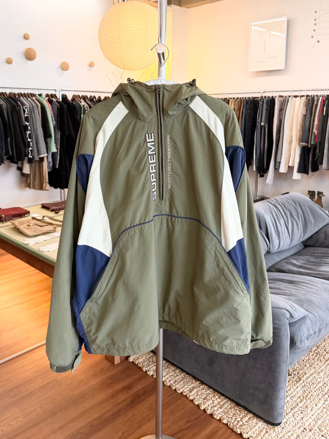 슈프림 22FW 패널드 하프 집 풀오버 상품이미지1