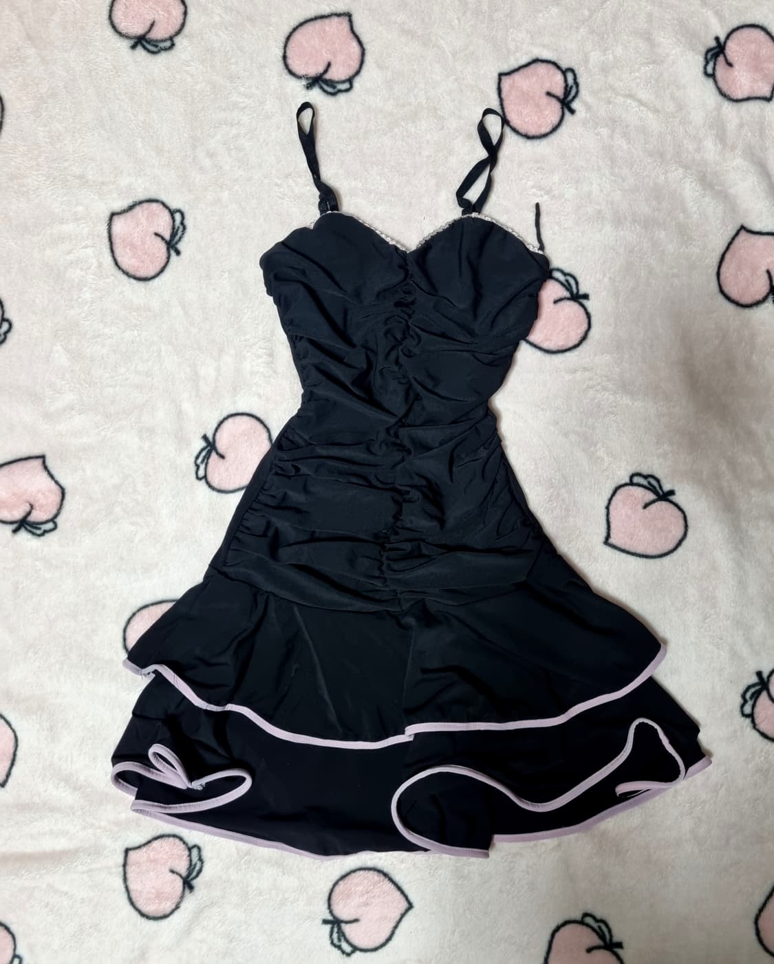 일본빈티지 블랙핑크 나시 원피스 상품이미지1