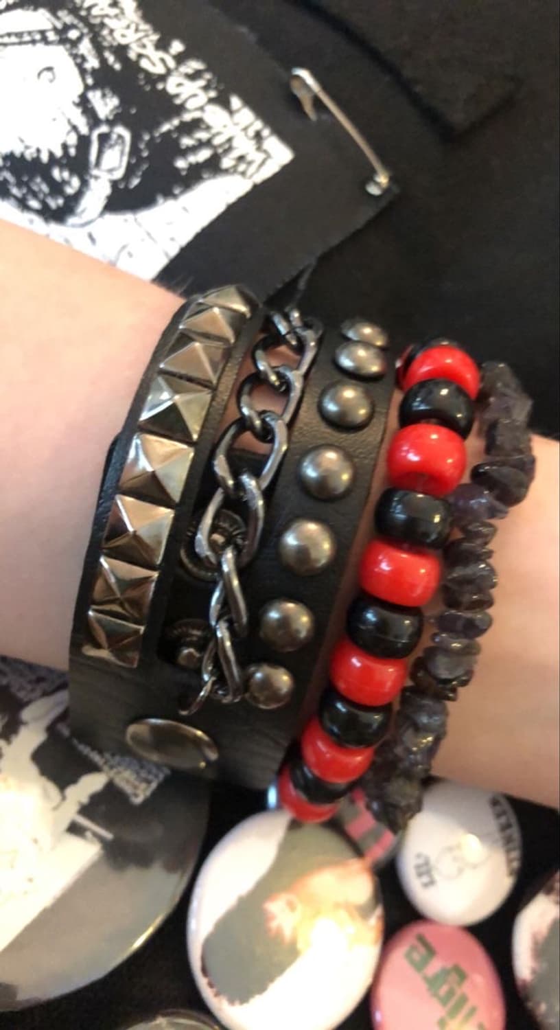 Punk studded chain bracelet 상품이미지3