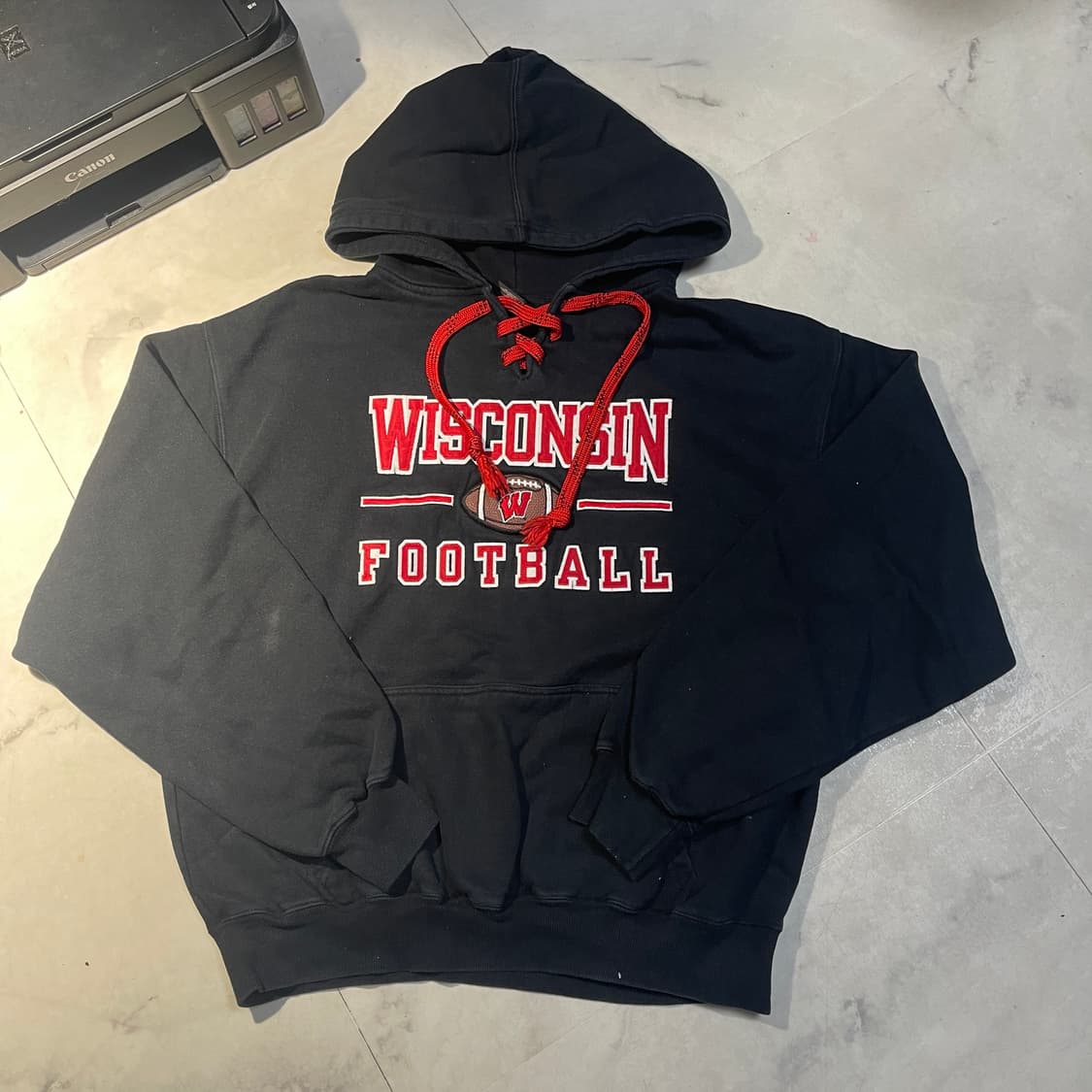 90s 빈티지 후드티 위스콘신 풋볼 상품이미지4