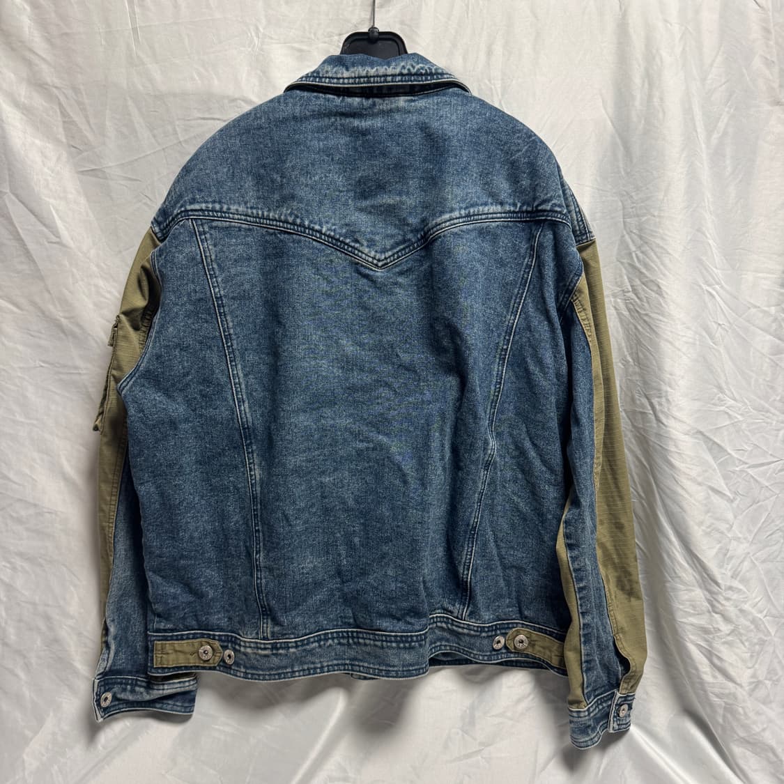 빈티지 데님 자켓 카키 XL 상품이미지4