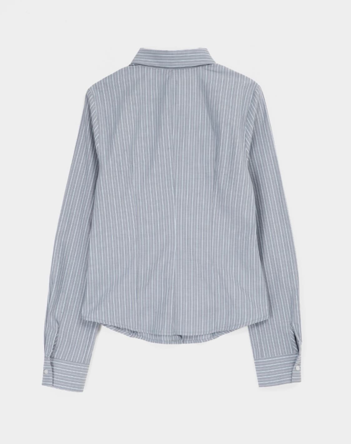 블랙업 하이테 스트라이프 셔츠 블루 S 상품이미지8