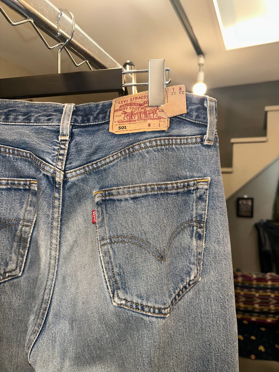 90’s Levi’s 501 273 distressed denim 상품이미지9