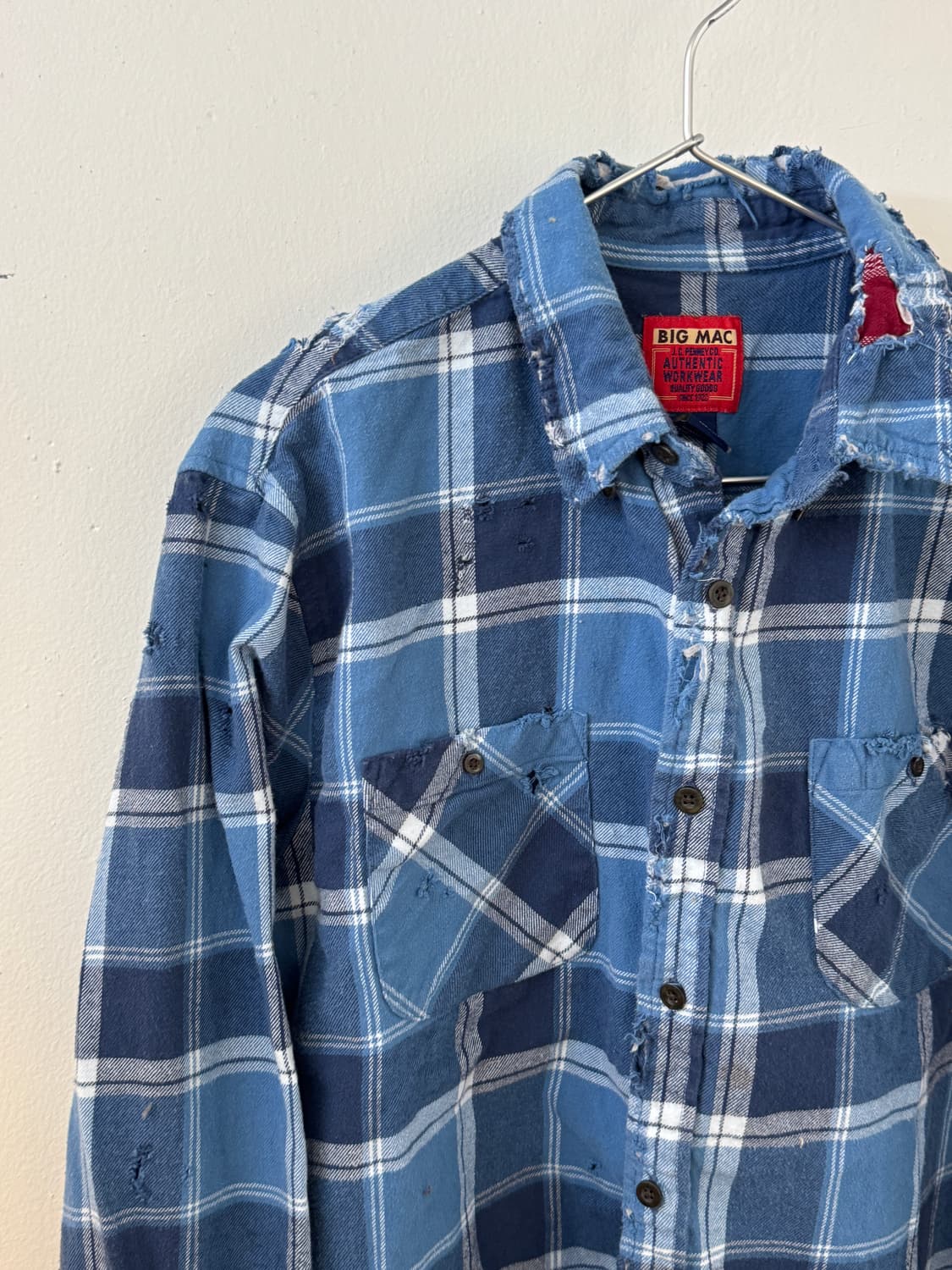 90s big mac flannel repair button shirt 상품이미지2