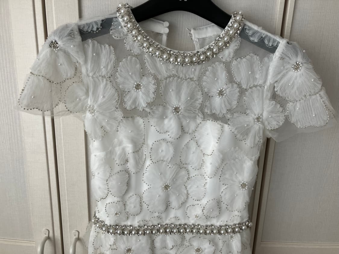 Self-Portrait 화이트 튤 드레스 상품이미지3