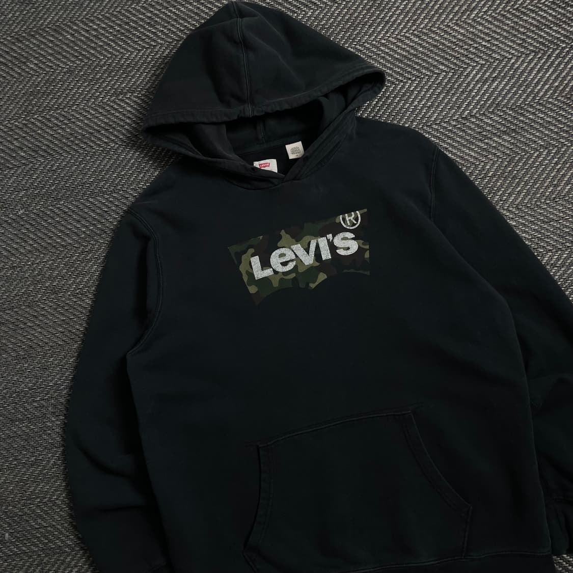 리바이스 밀리터리 로고 블랙 후드 티셔츠y 4236 상품이미지1