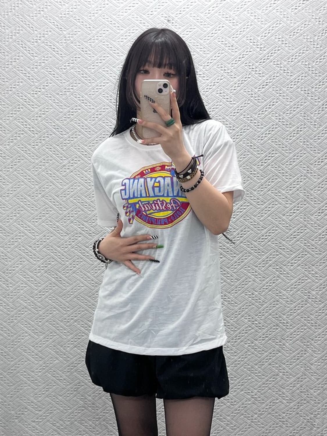 카미사 오리엔탈 인디언 히피 프린팅 반팔티 L C10634 상품이미지2