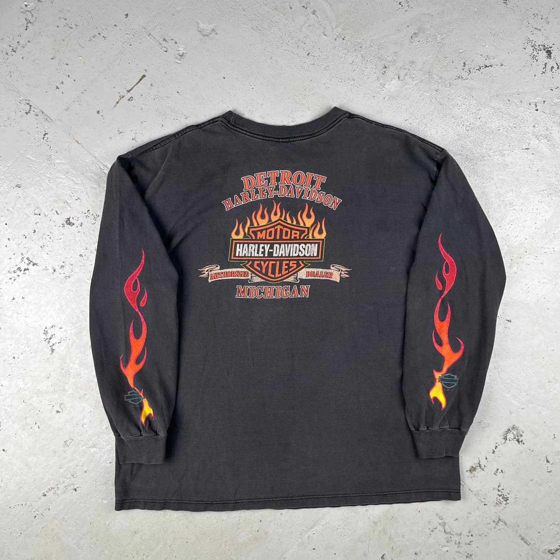 빈티지 할리데이비슨 이글 플레임 로고 롱슬리브 상품이미지3