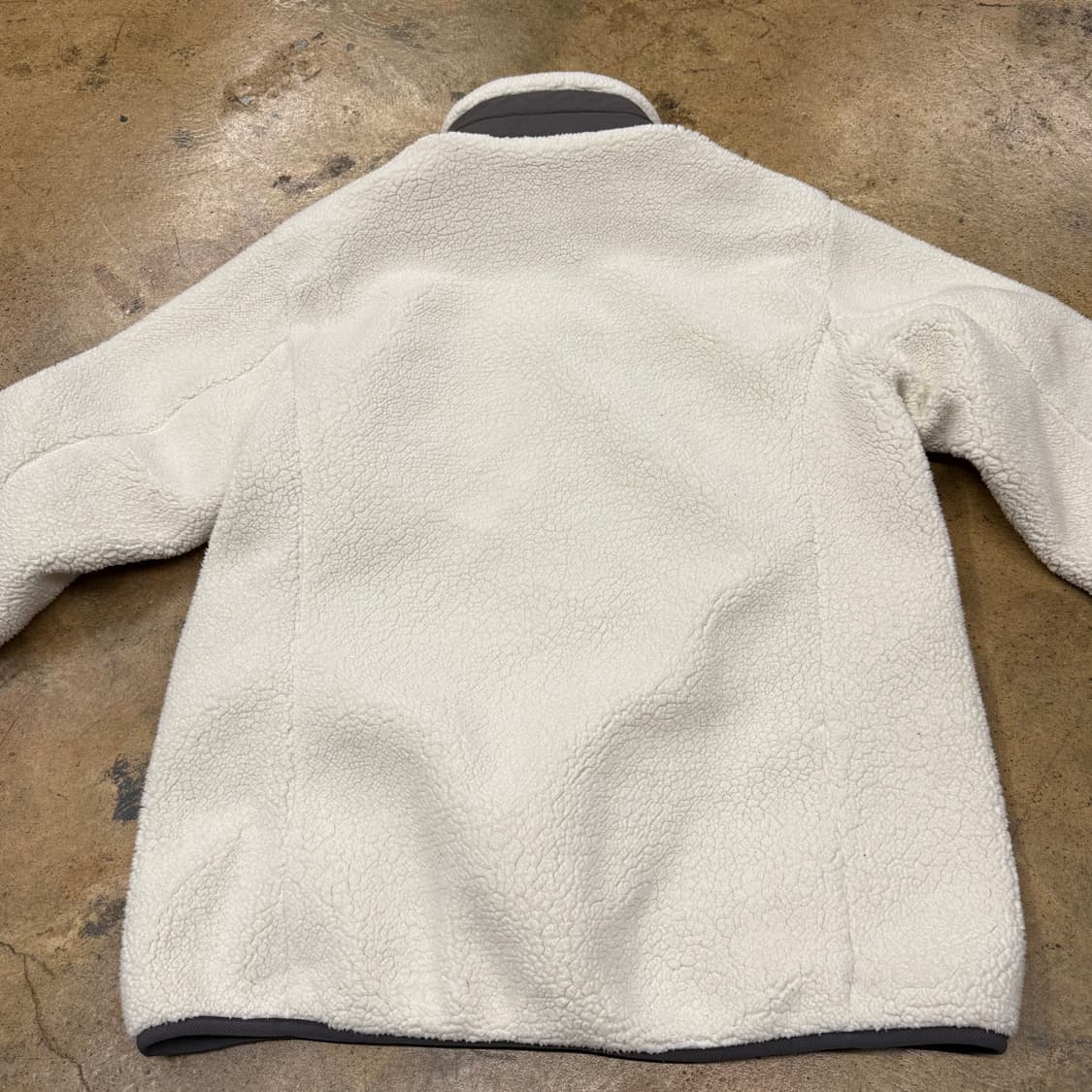 [정품/L] 몽벨 아이보리색 후리스 자켓 b16 상품이미지4