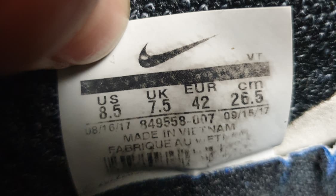 (2017s)나이키  에어 베이퍼맥스 플라이니트 블랙 다크그레이(265) 상품이미지6