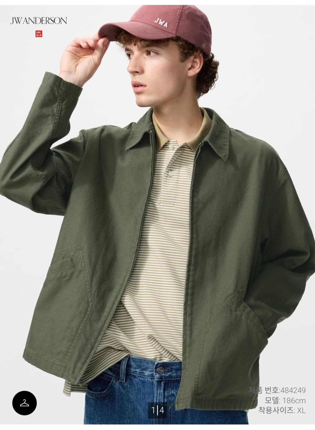 JWA 집업블루종 올리브 XL 상품이미지1