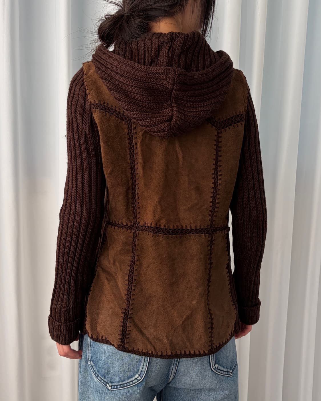 [S-M]Crazy Angel JPN 스웨이드 후드 니트 집업 상품이미지2