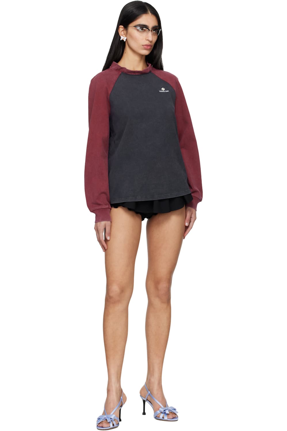 [6,8,10]슈슈통 26ss 나그랑 롱 슬리브리스 탑/차콜 상품이미지4