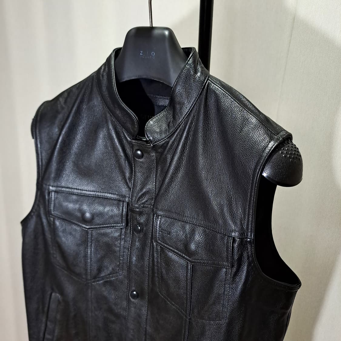 (새상품급) 소가죽 바이커 베스트 L B559 상품이미지3