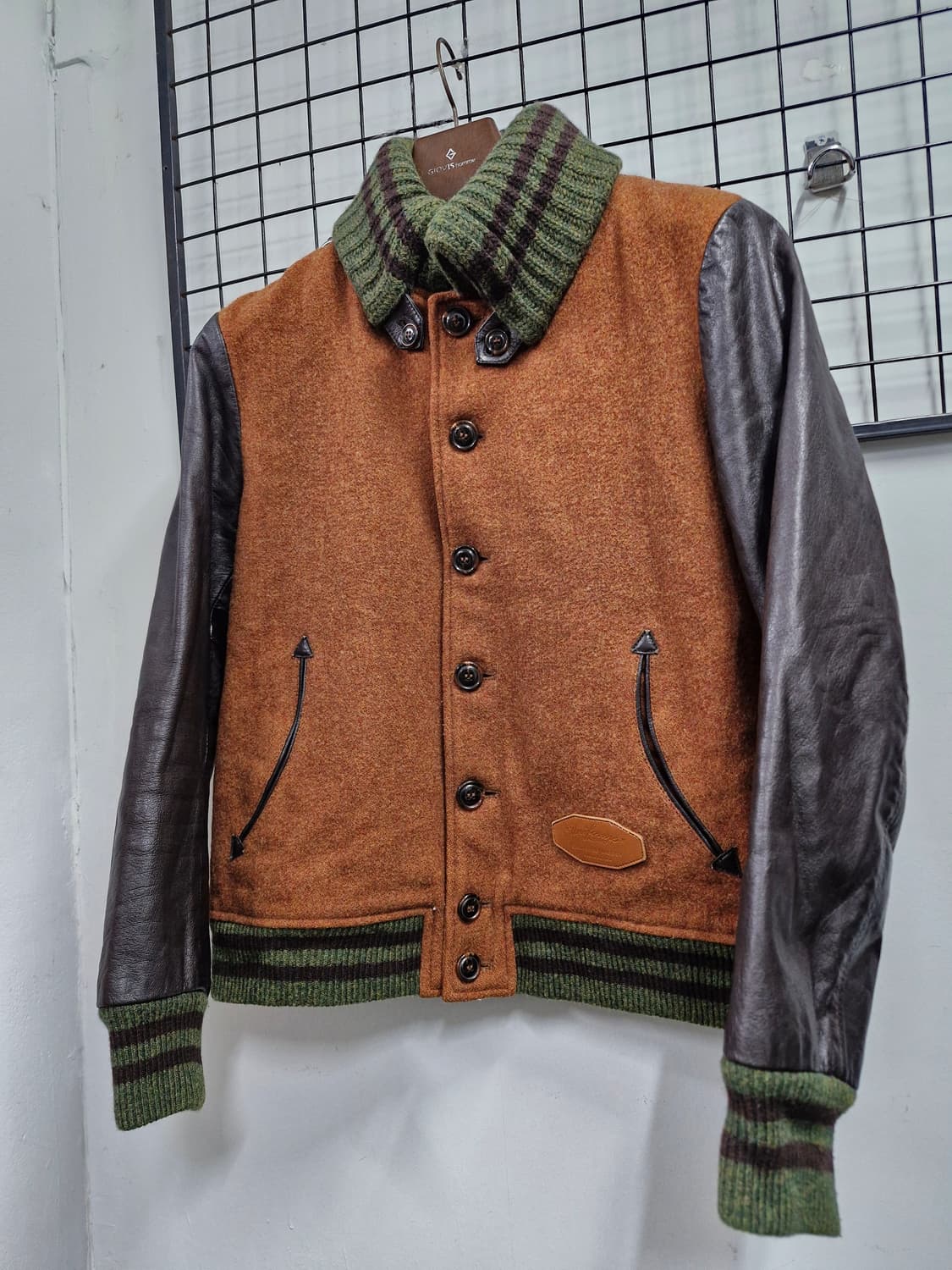 100L 커스텀멜로우(코오롱) 모 혼방 소가죽 자켓. 상품이미지3