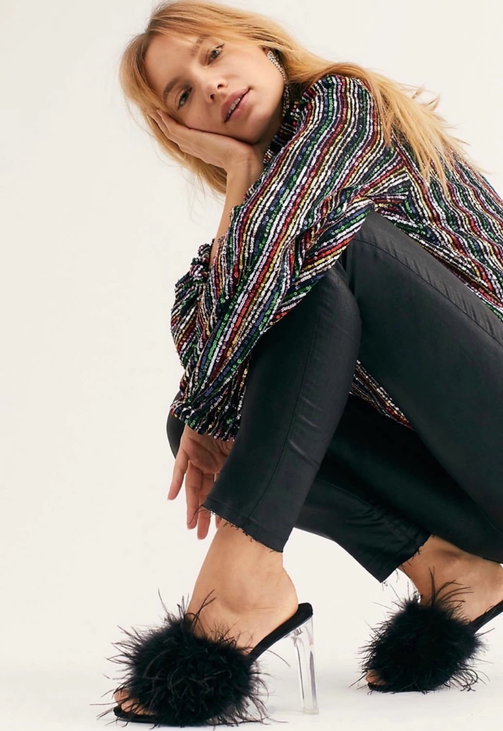 (미개봉) 미국직구 프리피플 x 제프리캠벨 데이지 힐 블랙 US7 (24 상품이미지3