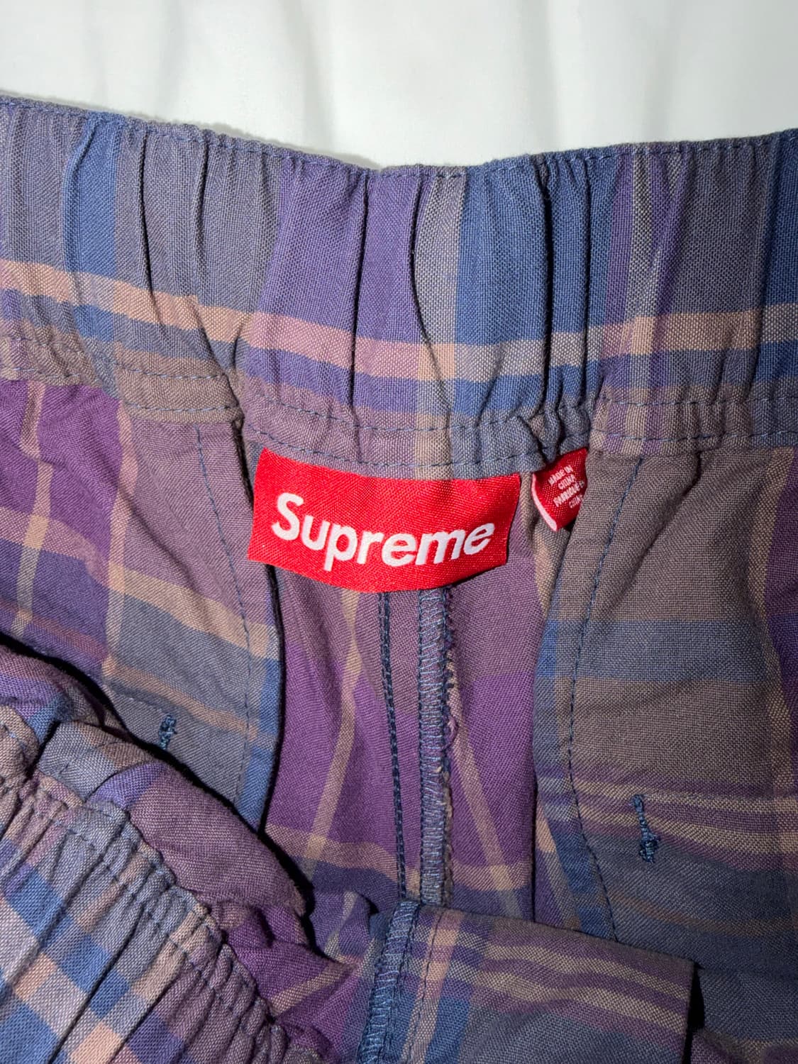 슈프림 코튼 신치 팬츠 플레이드 - 24SS 상품이미지4