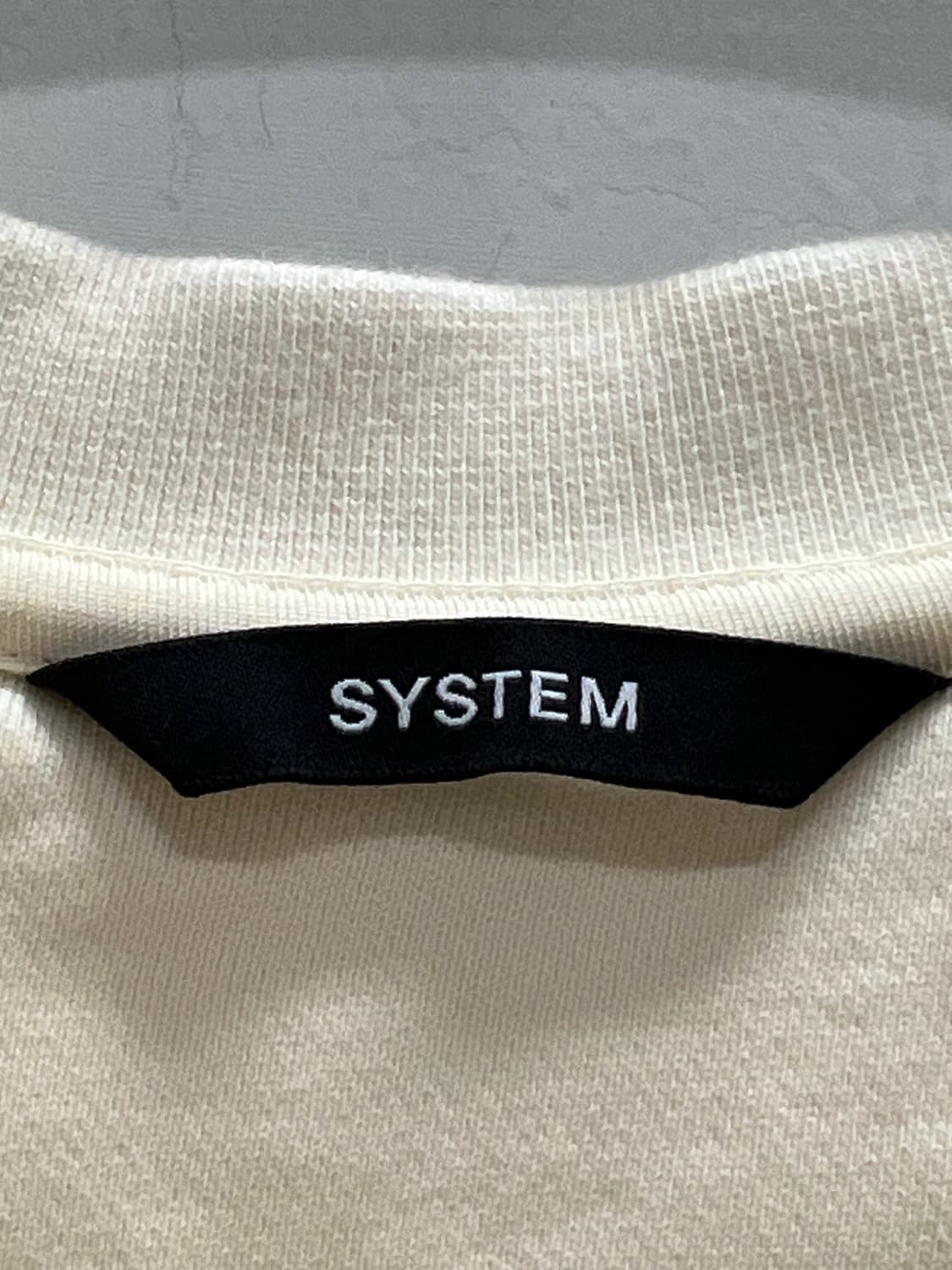 시스템 사이드지퍼 맨투맨 아이보리 상품이미지4