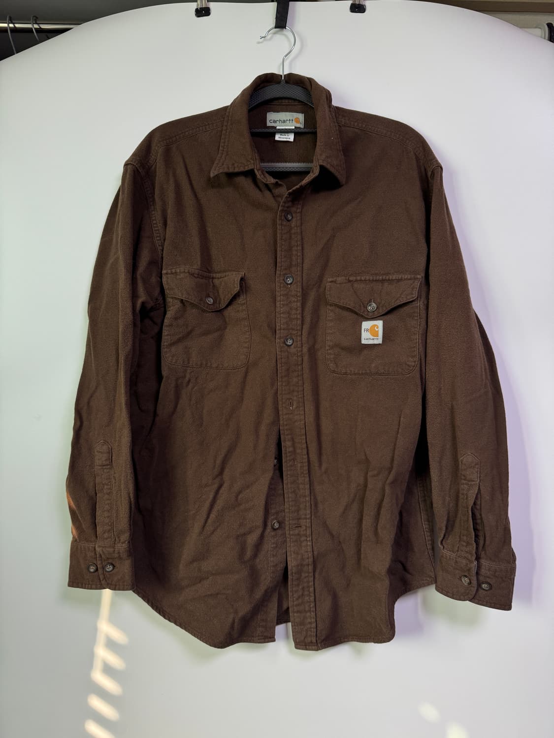 칼하트 FR 워크 기모셔츠 브라운 100 사이즈 상품이미지1