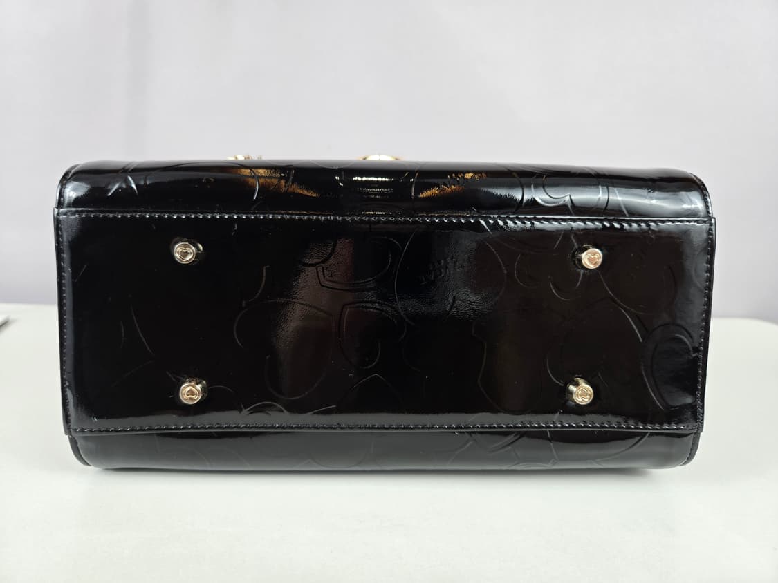 LOVCAT 러브캣 에나멜 페이던트 하트 미니 토트백 블랙 가방 상품이미지6