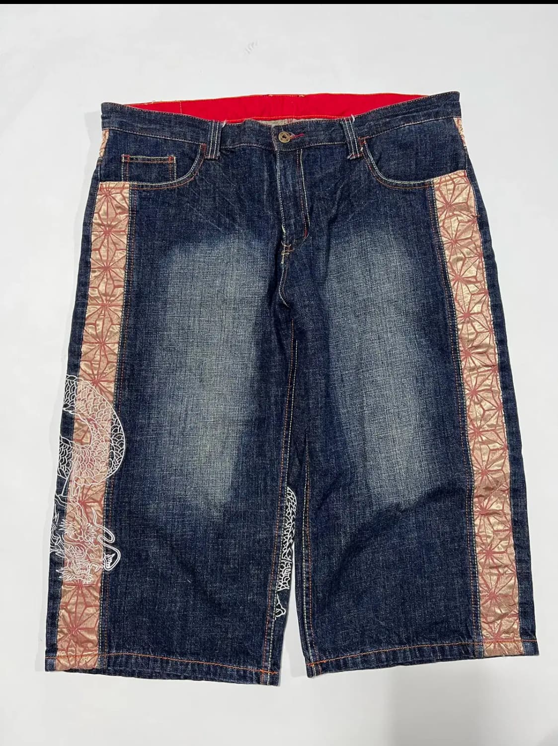 INFINIT 인피니티 용자수 오리엔탈 하프 데님팬츠 상품이미지4