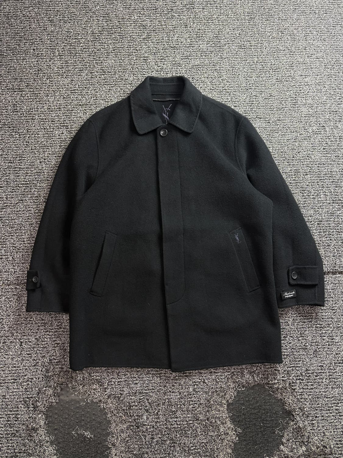 90s YSL 입생로랑 울 캐시미어 혼방 하프 코트 4284 상품이미지2