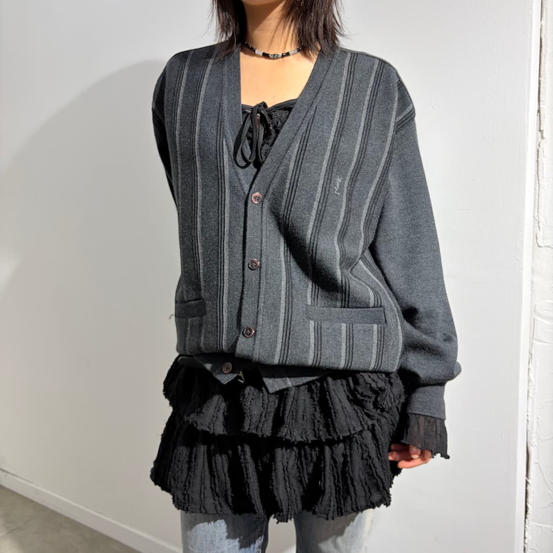 입생로랑 니트 울 가디건 상품이미지2