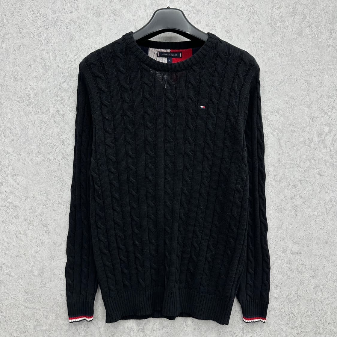 95 타미힐피거 남자 꽈배기 니트 상품이미지1