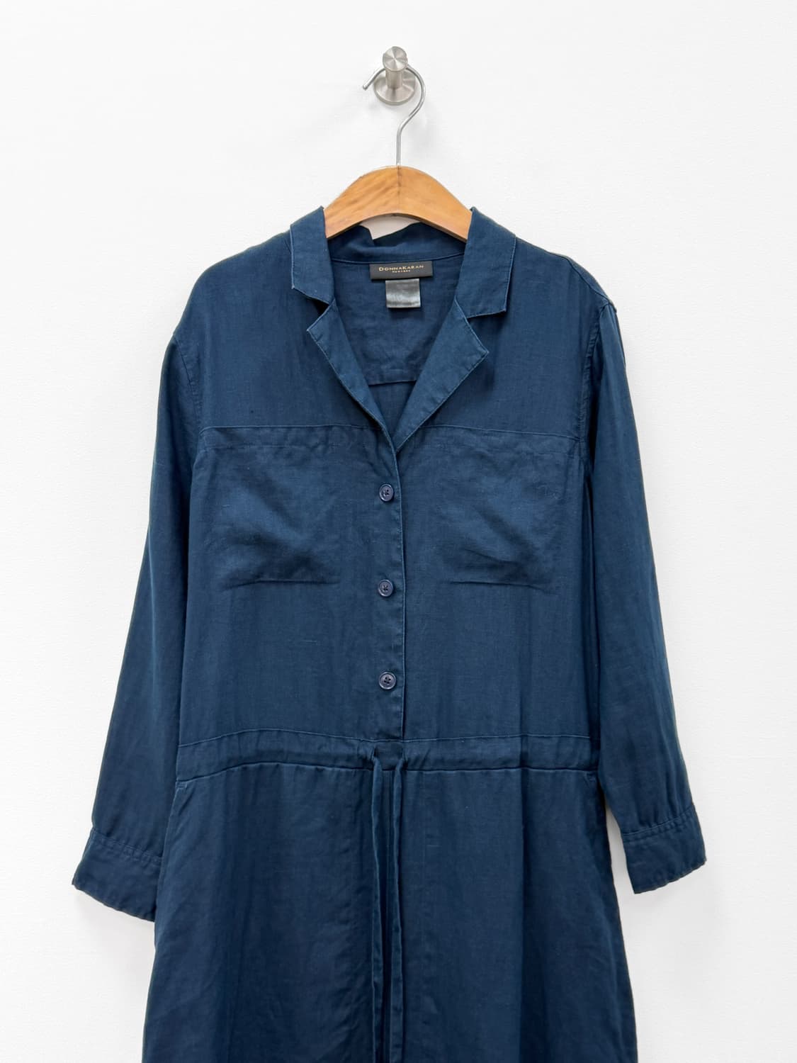 도나카란 뉴욕 네이비 스트링 셔츠 원피스 상품이미지3