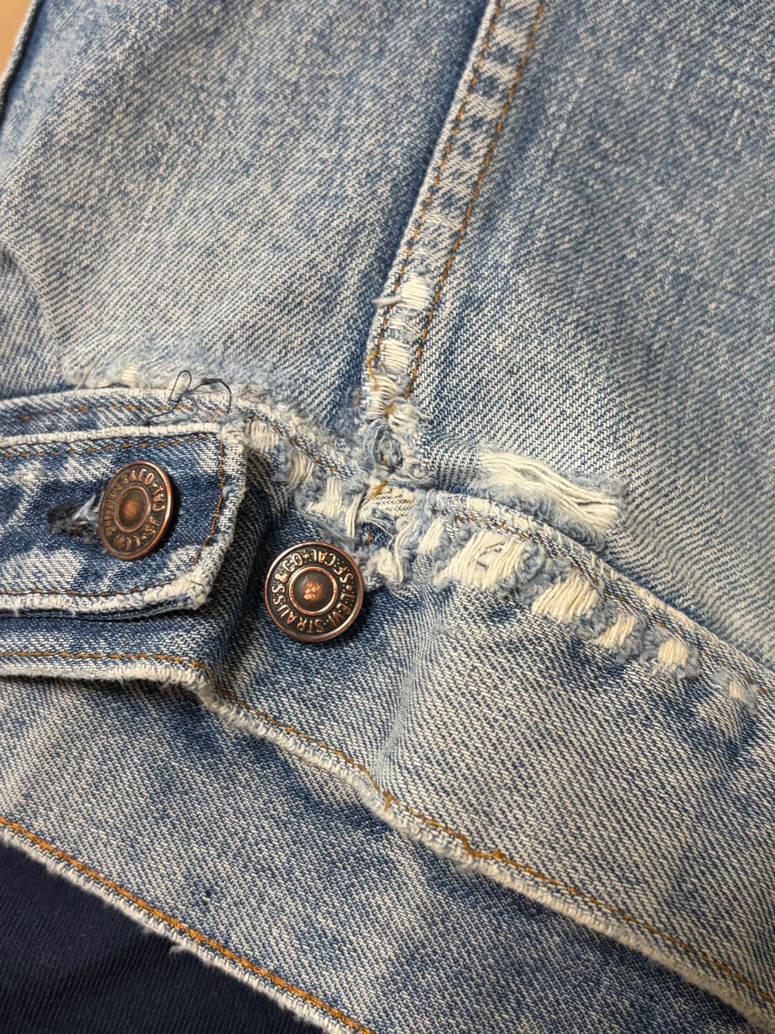 (생활고 급처할인)70s levis 70505 3rd usa 데님자켓 상품이미지5
