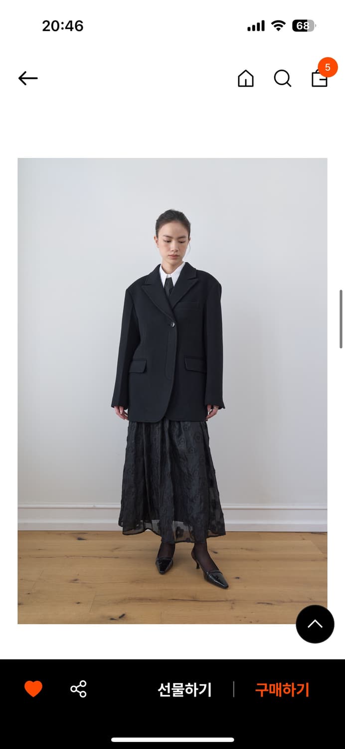 마조네 CASHMERE DOUBLE HALF COAT_BLACK 상품이미지1