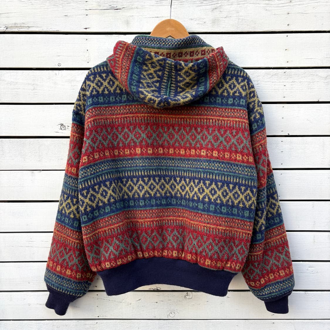 Schott 90s 쇼트 에스닉 울 후드 자켓 상품이미지2