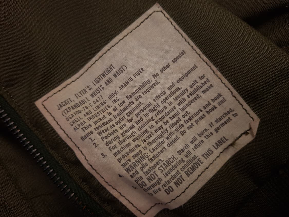 새제품 오리지날 초기형 70's 미군 CVC 노맥스 항공자켓 상품이미지6