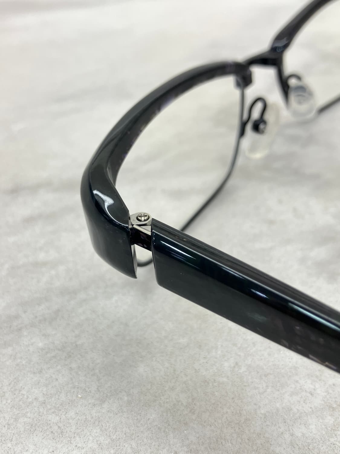 B49 자포니즘 JAPONISM 패턴 블랙 소프트 스퀘어 하금테 안경 상품이미지7