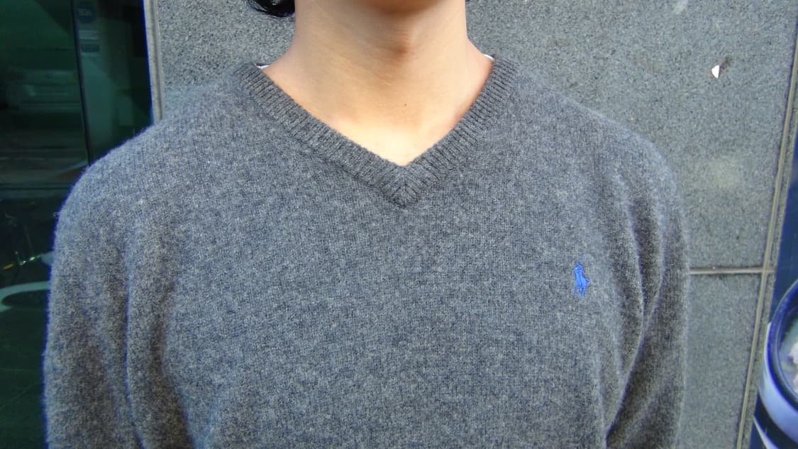 폴로 램스울 v넥 니트 xl 상품이미지6