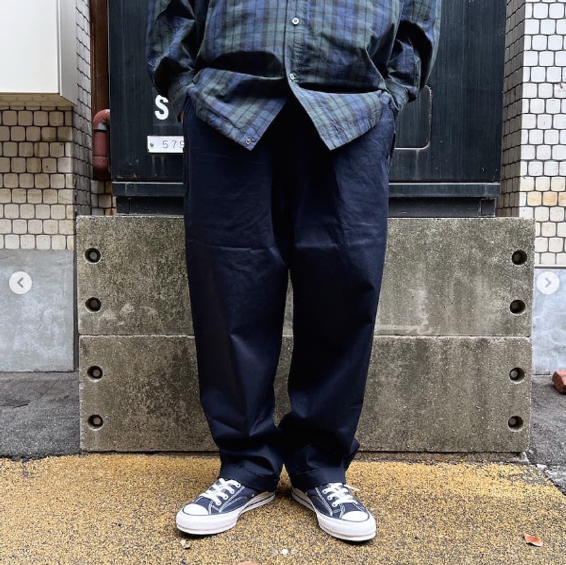 Brochure 1P 치노팬츠 네이비 L 상품이미지7