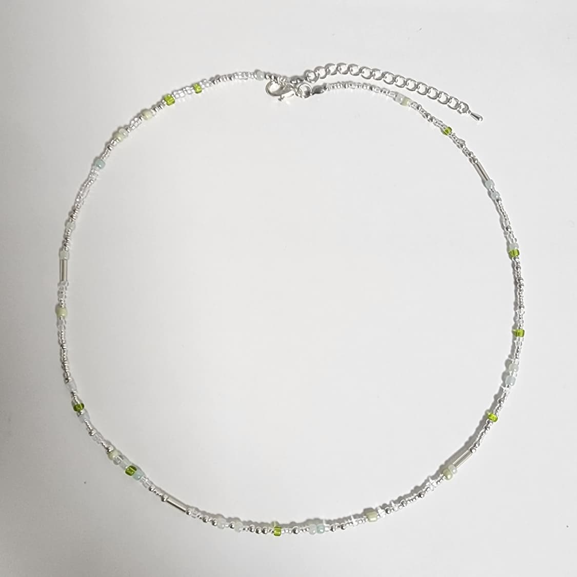 남자 그린실버 목걸이 상품이미지1