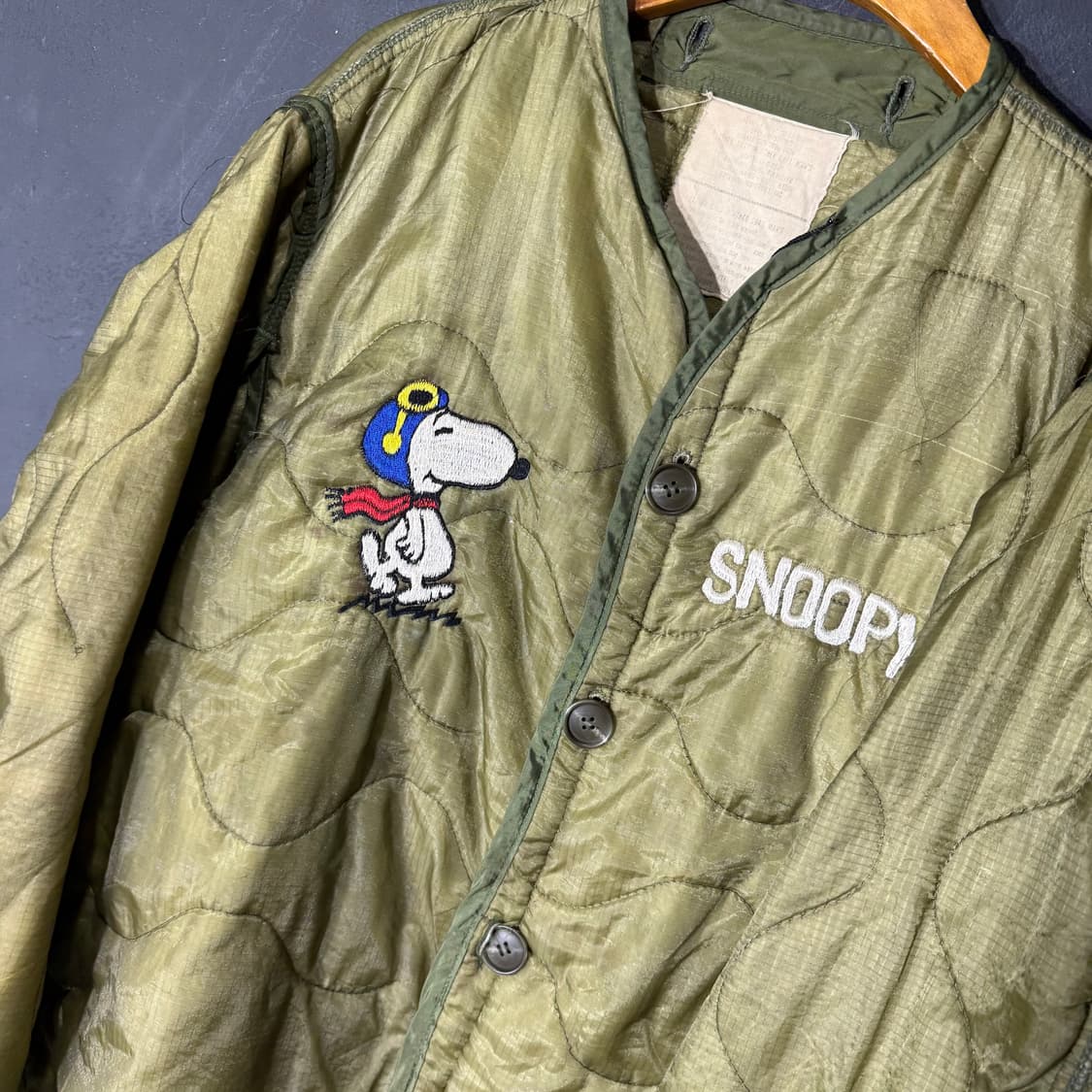 빈티지 m65 스누피 밀리터리 라이너 (L) old_8381 상품이미지4