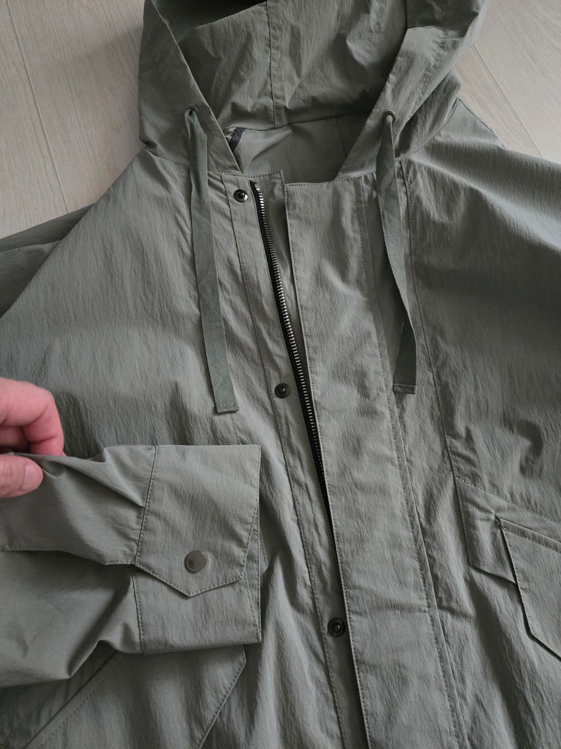 솔리드옴므 야상 스타일 바람막이 48사이즈 상품이미지2