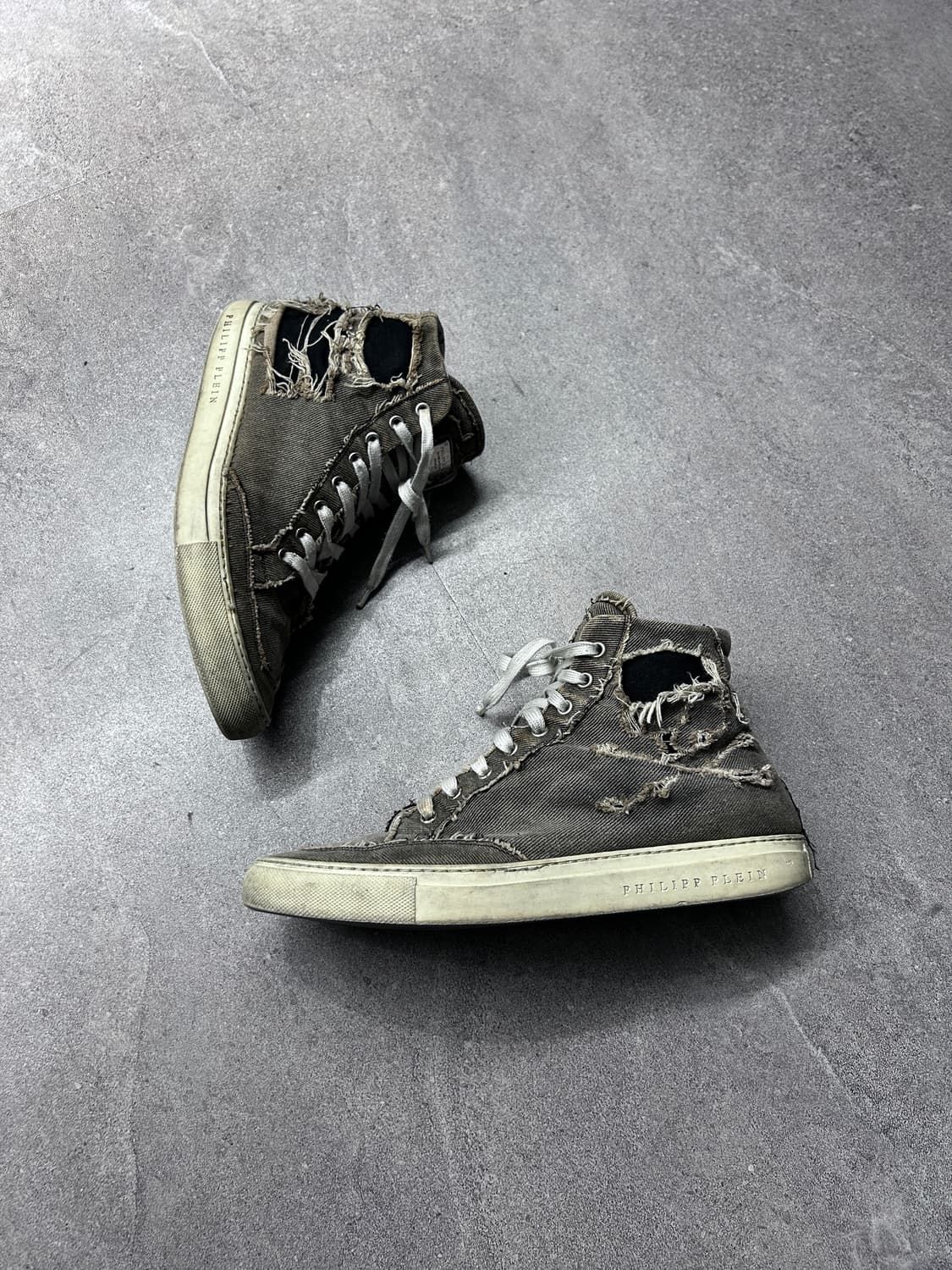 필립 플레인 디스트레스드 데님 하이탑  상품이미지2