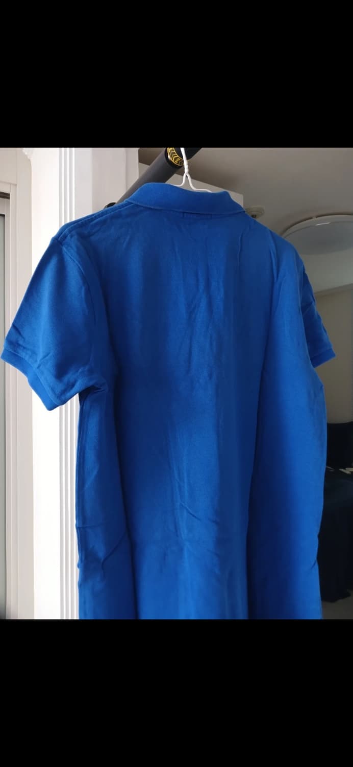 폴로 랄프로렌 빅포니 커스텀핏 블루 반팔 카라티 M 상품이미지4