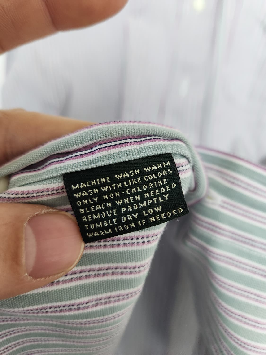 폴로Polo 스트라이프 코튼 셔츠 L - S175 상품이미지5